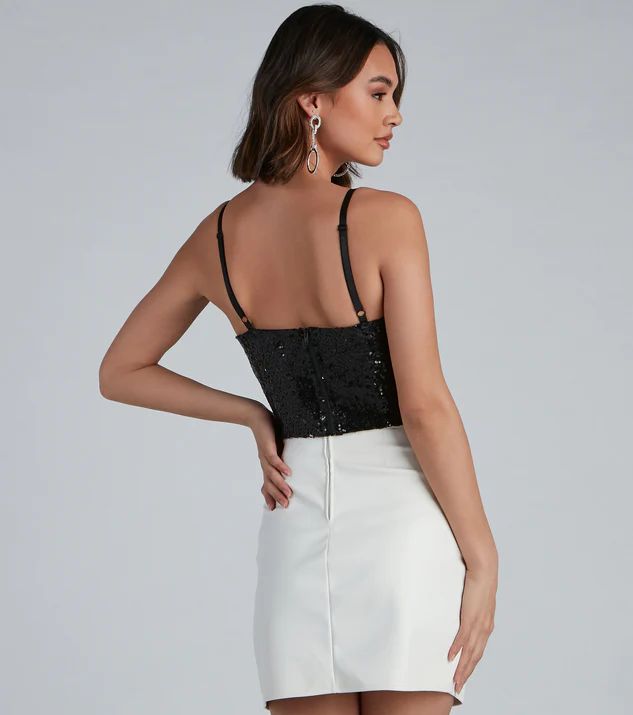Bring The Dazzle Sequin Bustier | Windsor Stores