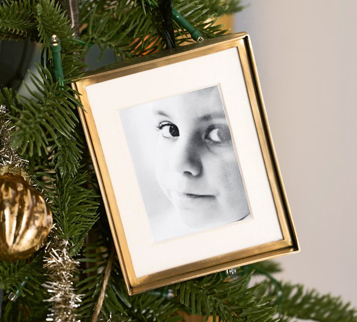 Stowe Brass Frame Ornament | Pottery Barn (US)