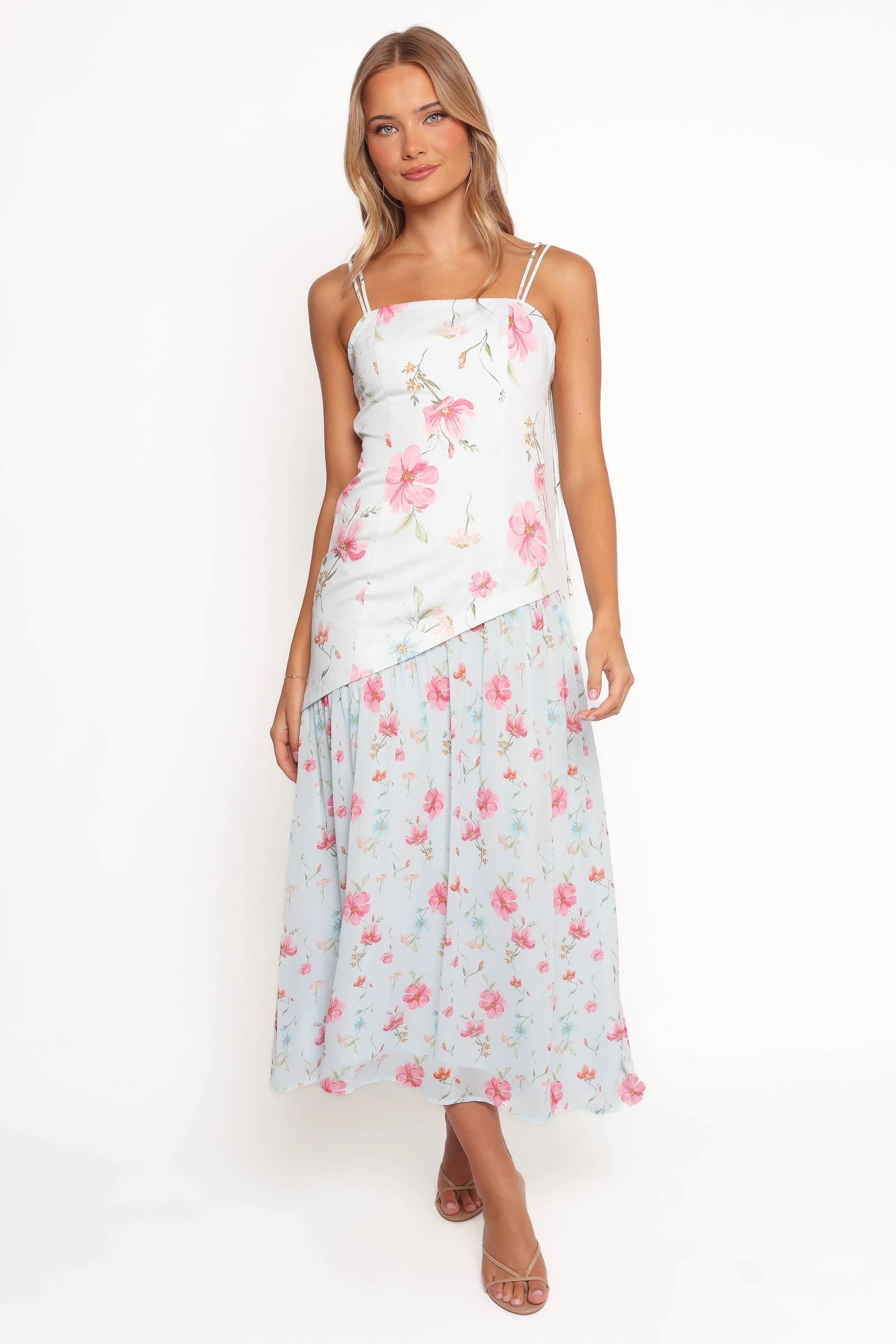 Renata Maxi Dress - Blue Floral | Petal & Pup (US)