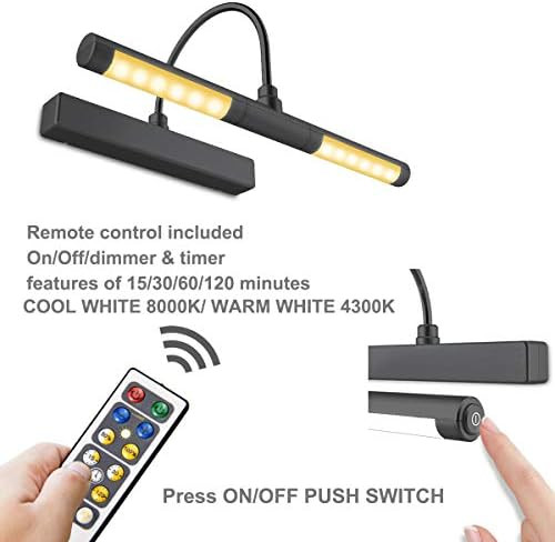 BIGLIGHT Wireless Battery Operated LED Picture Light with Remote, 13 Inches Rotatable Light Head ... | Amazon (US)