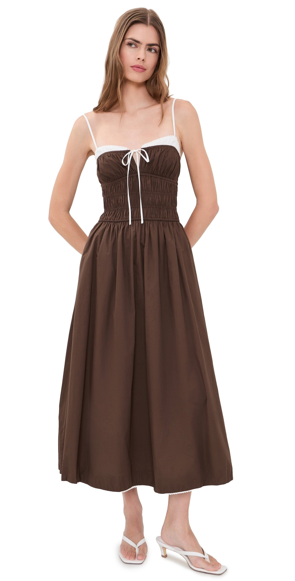 NIA Thomas Midi Dress Coffee M | Shopbop