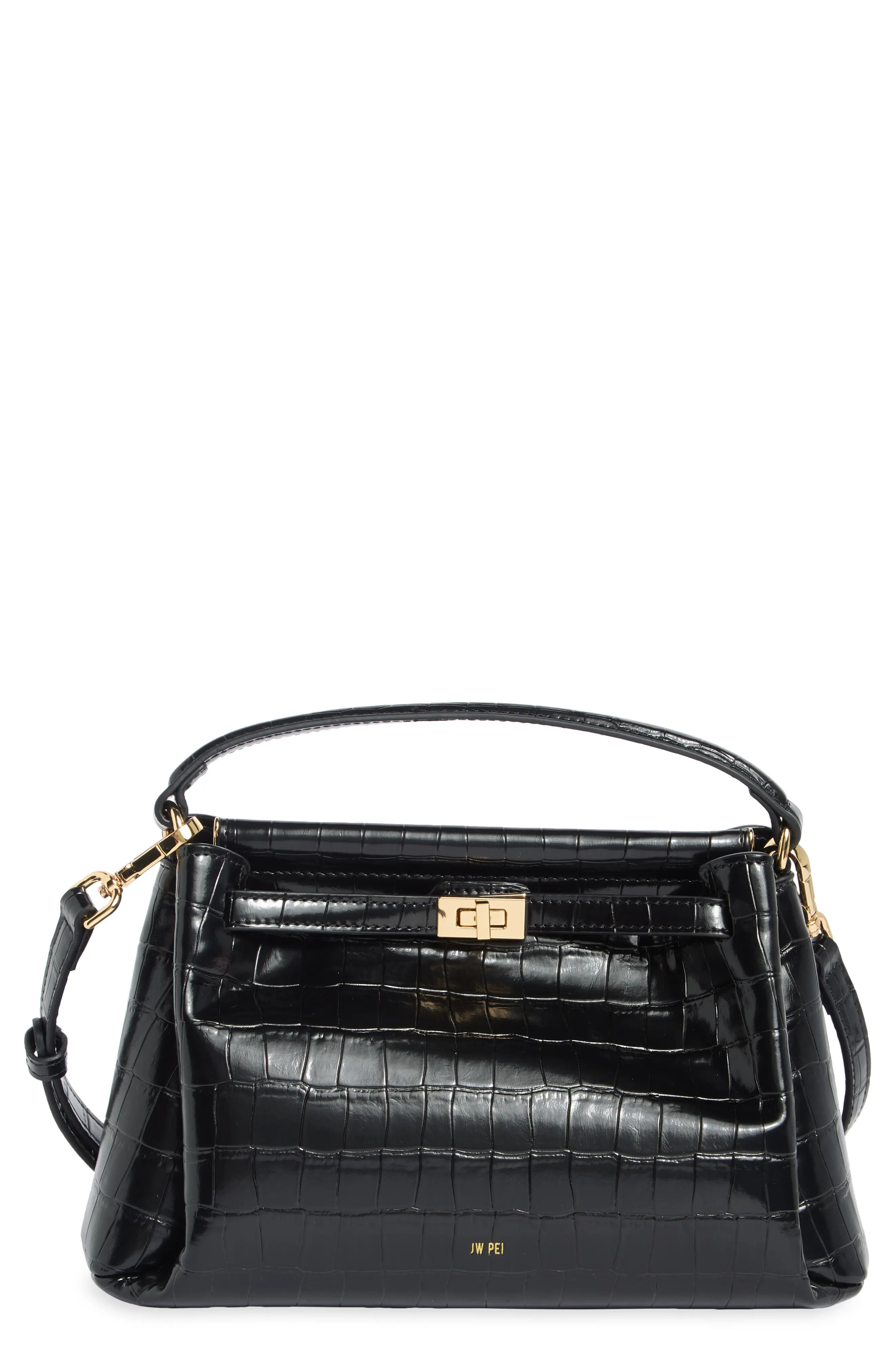 JW PEI Carmen Faux Leather Top Handle Bag in Burgundy at Nordstrom | Nordstrom