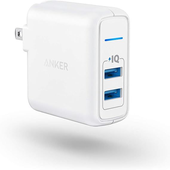 USB Charger, Anker Elite Dual Port 24W Wall Charger, PowerPort 2 with PowerIQ and Foldable Plug, ... | Amazon (US)