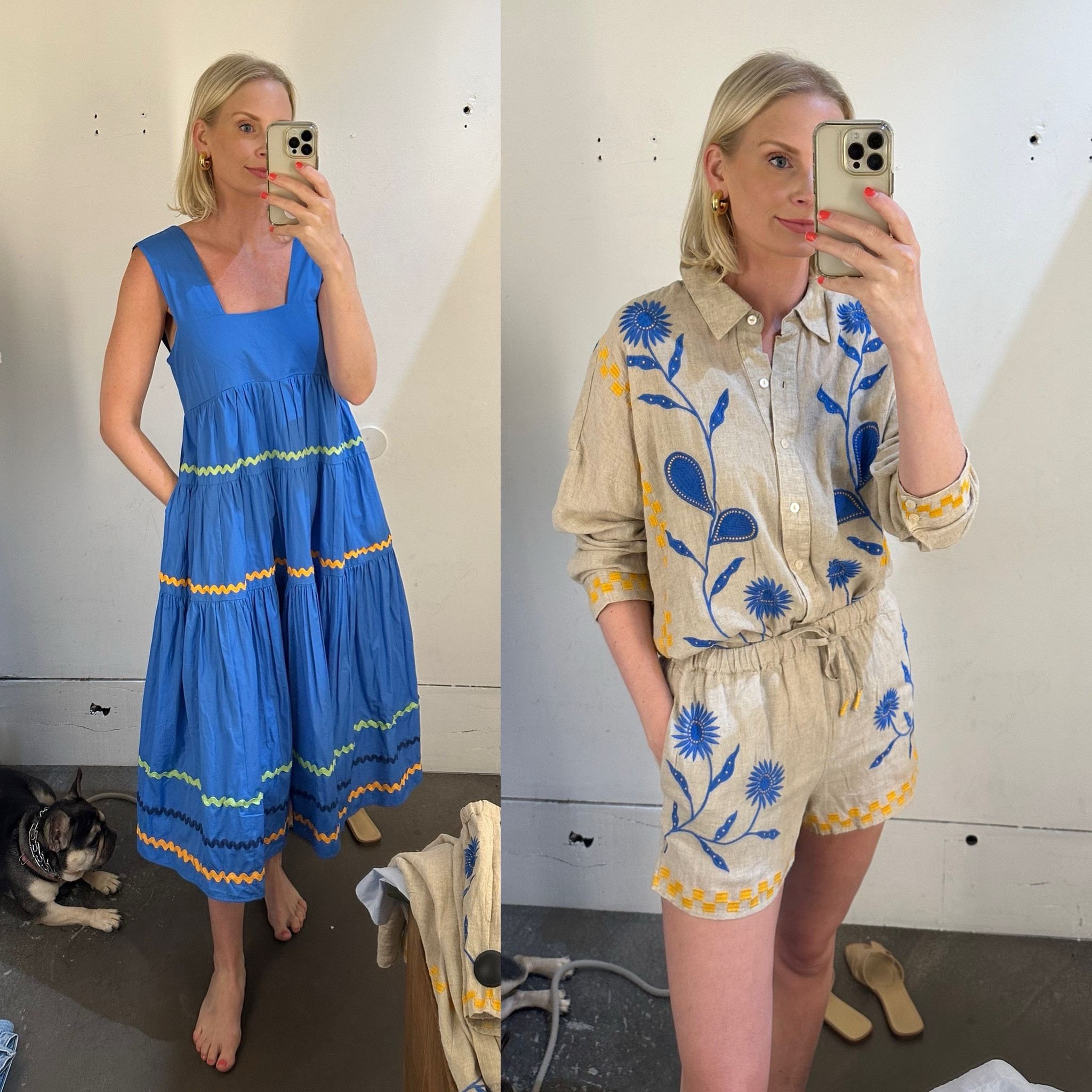 Anthropologie try-on! Wearing a small in the dress (runs really big!!) and the XS in the shirt and shorts. 

#LTKFindsUnder100 #LTKStyleTip