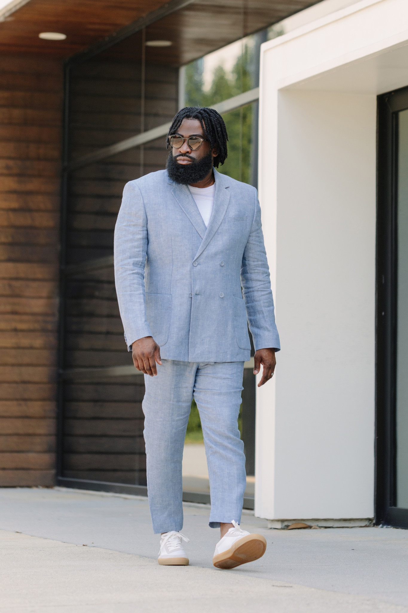 I’m wearing a Slim Blue Herringbone Double Breasted Linen Suit Jacket from Express.
Having the perfect suit in your wardrobe is essential. The linen material makes it ideal for summer. It is definitely the perfect confidence booster when it's time to get ready for an event.

#LTKFind #LTKmens #LTKGiftGuide