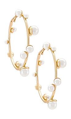 8 Other Reasons Pearl Hoop Earrings in Gold from Revolve.com | Revolve Clothing (Global)