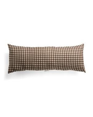 Made In Usa 14x36 Country Gingham Oversized Lumbar Pillow | TJ Maxx