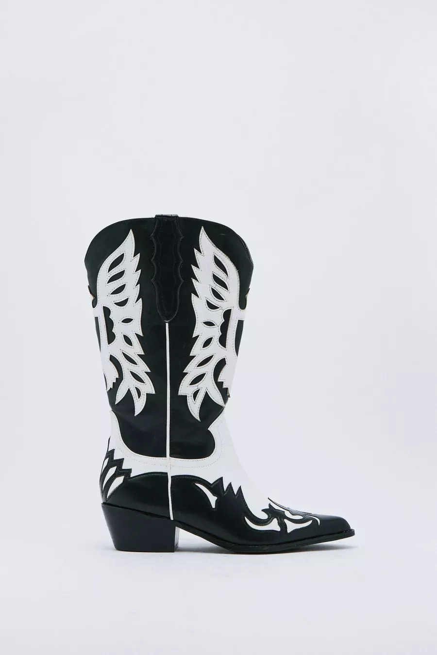 Leather Two Tone Cowboy Boots | Nasty Gal (US)
