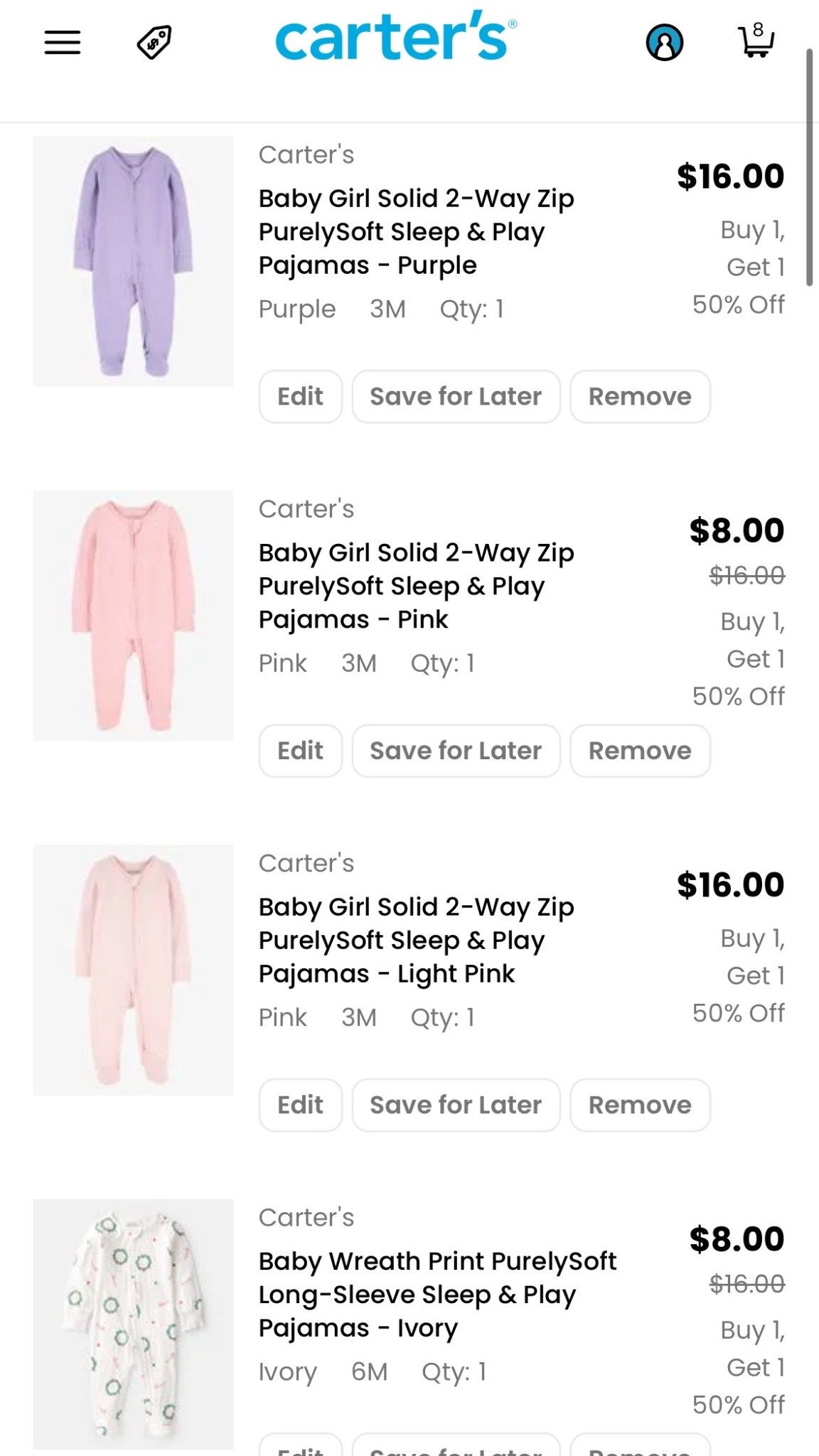 My favorite baby pjs are Bogo 50% off!!! They are so soft and stretchy! 