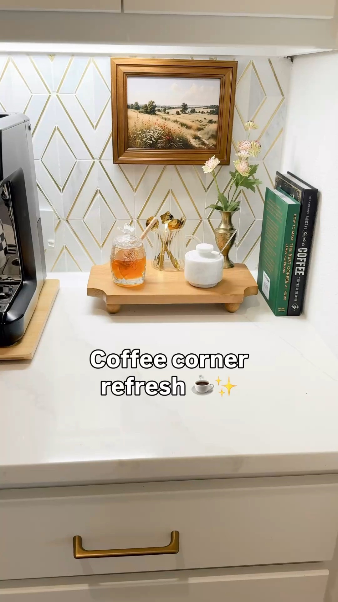 Cozy little coffee corner refresh ☕️✨ This is one of those small spaces that makes such a big difference in your home. I love mixing functional pieces like my espresso machine with simple decor like a wood tray, glass jars, and a few warm accents to make it feel styled but still everyday practical. Everything linked to recreate this look or build your own coffee station at home 🤍 Follow me on LTK for daily home decor, Amazon finds, and simple styling ideas.


#LTKSaleAlert #LTKHome