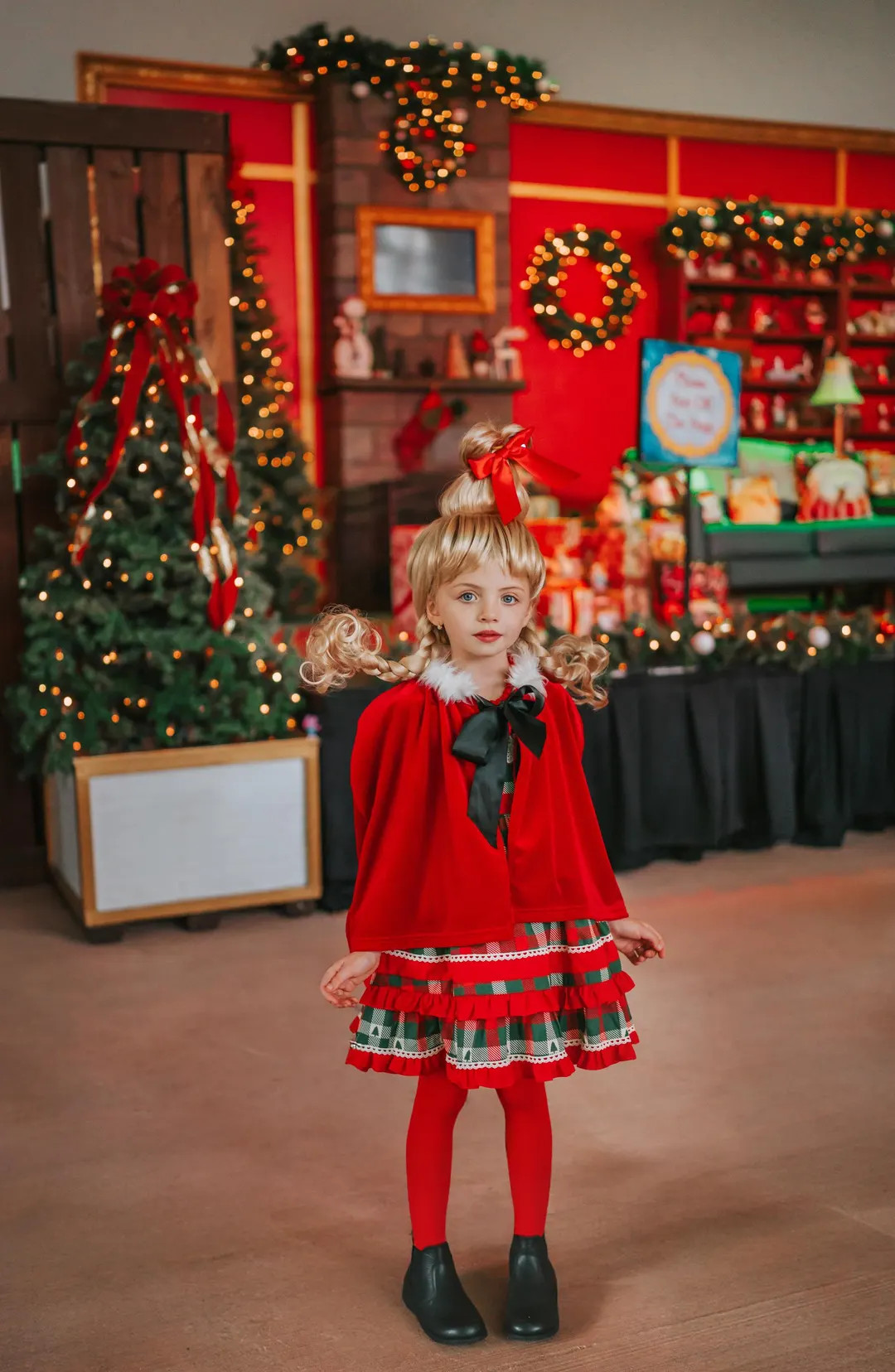A Very Vintage Holiday Dress & Cape – Cindy Lou Who Inspired Christmas Outfit for Girls, Twirl ... | Etsy (US)