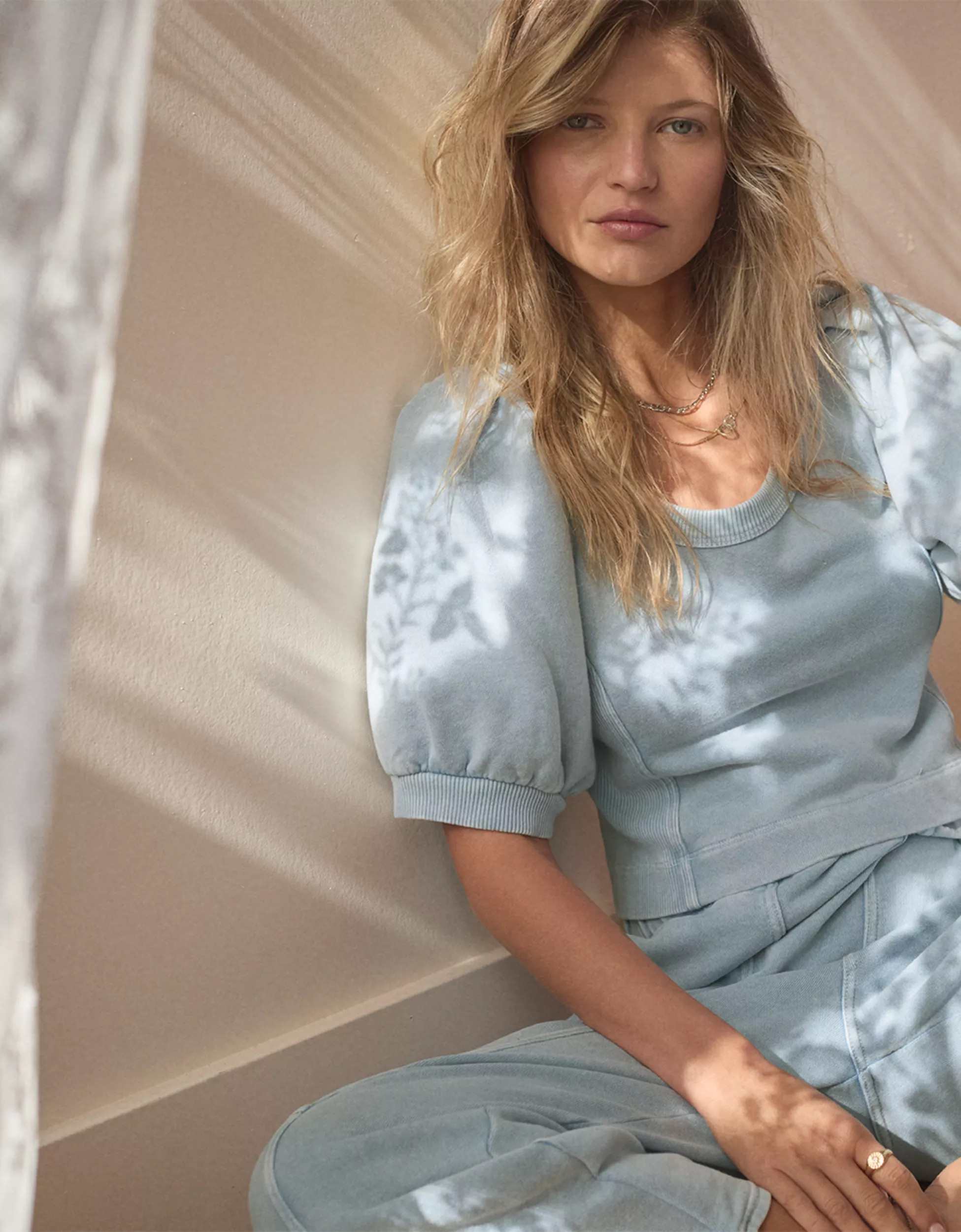 Aerie Seams Right Short Sleeve Sweatshirt | Aerie