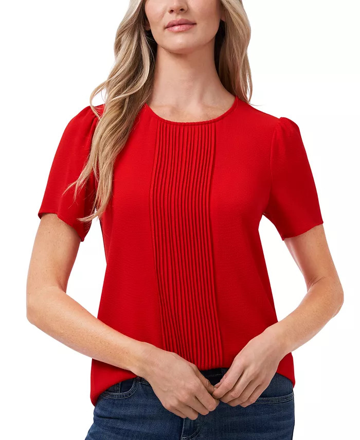 Women's Pin-tucked Blouse Top | Macys (US)