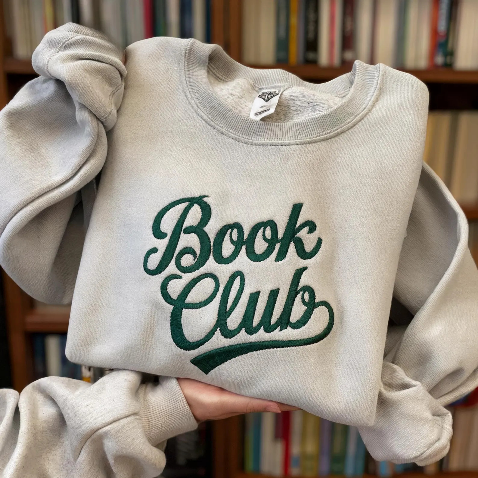 Embroidered Book Club Sweatshirt: Unisex Reading Gift - Etsy | Etsy (US)