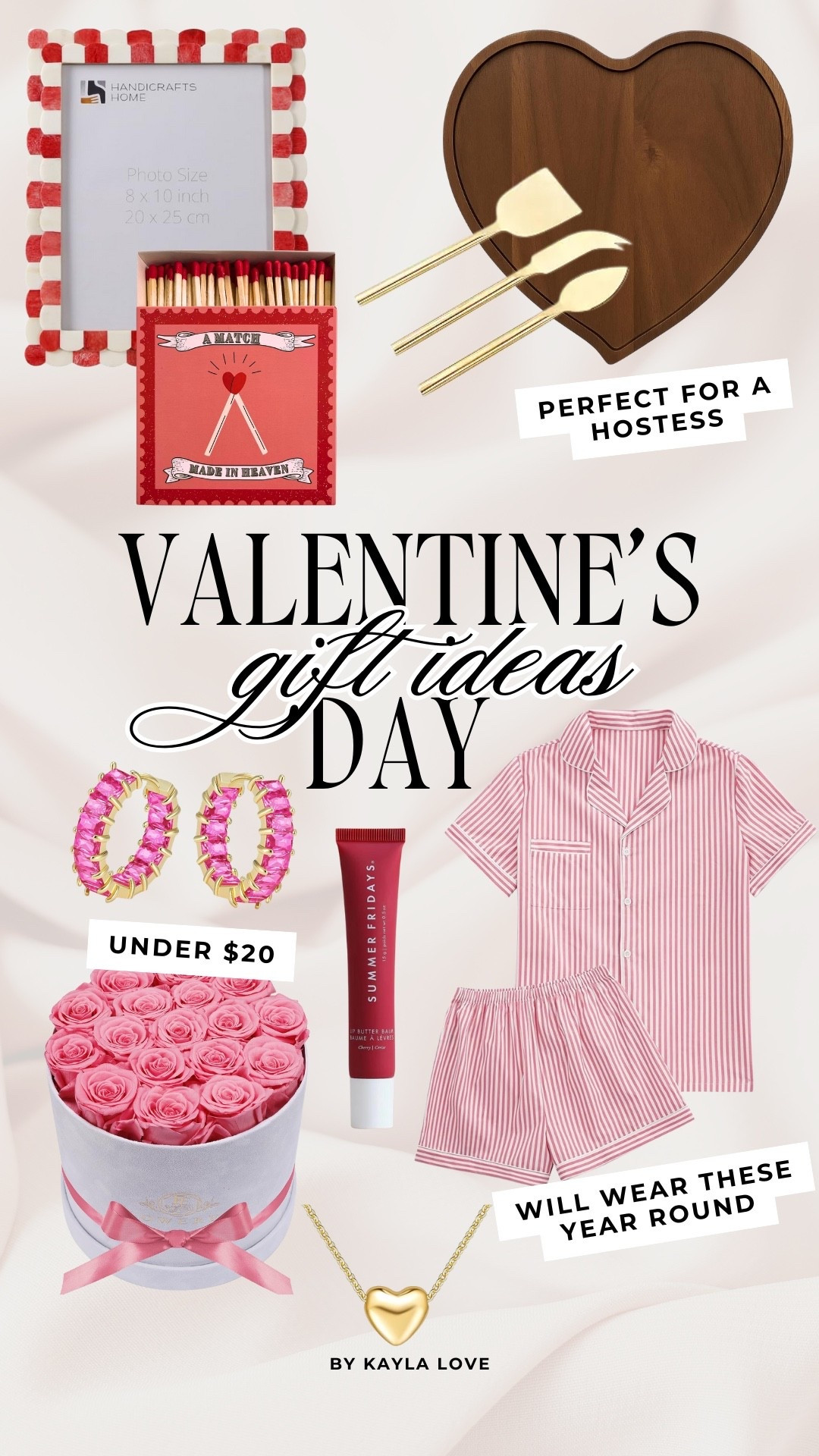 Valentine’s Day gift ideas! Think little things that will get used and love all year around! I linked a few favorites that make gifting feel simple. Items like pajamas, a cute matchbox for table top decor, and a heart shaped charcuterie board.

#LTKdayinmylife #LTKSeasonal #LTKValentine