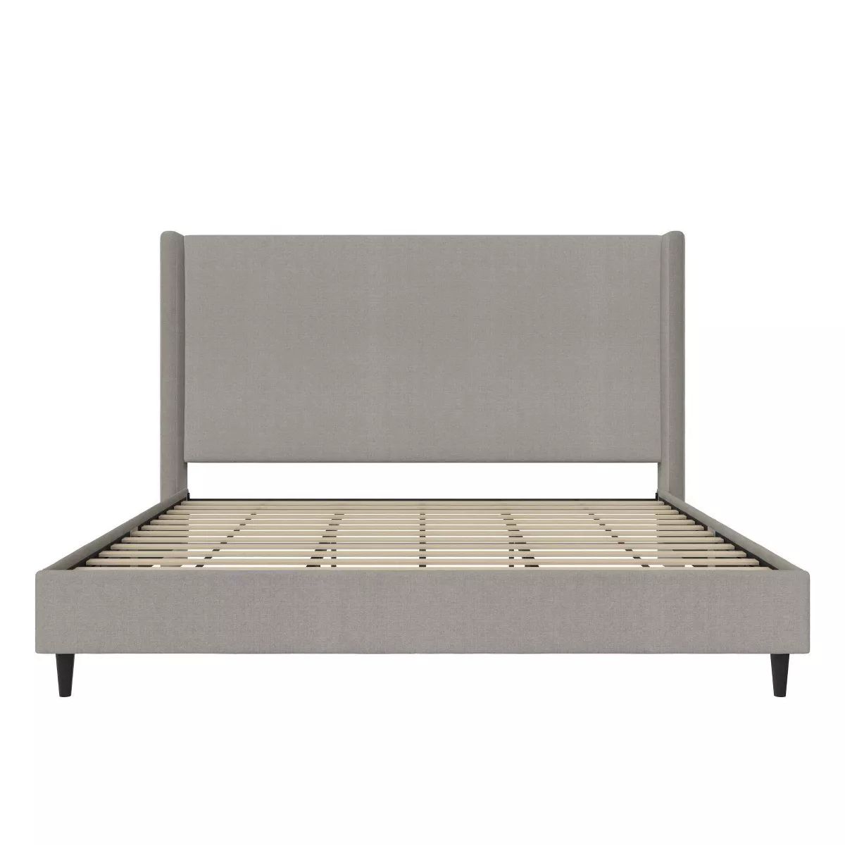 Edna Upholstered Platform Bed Textured Canvas - Room & Joy | Target