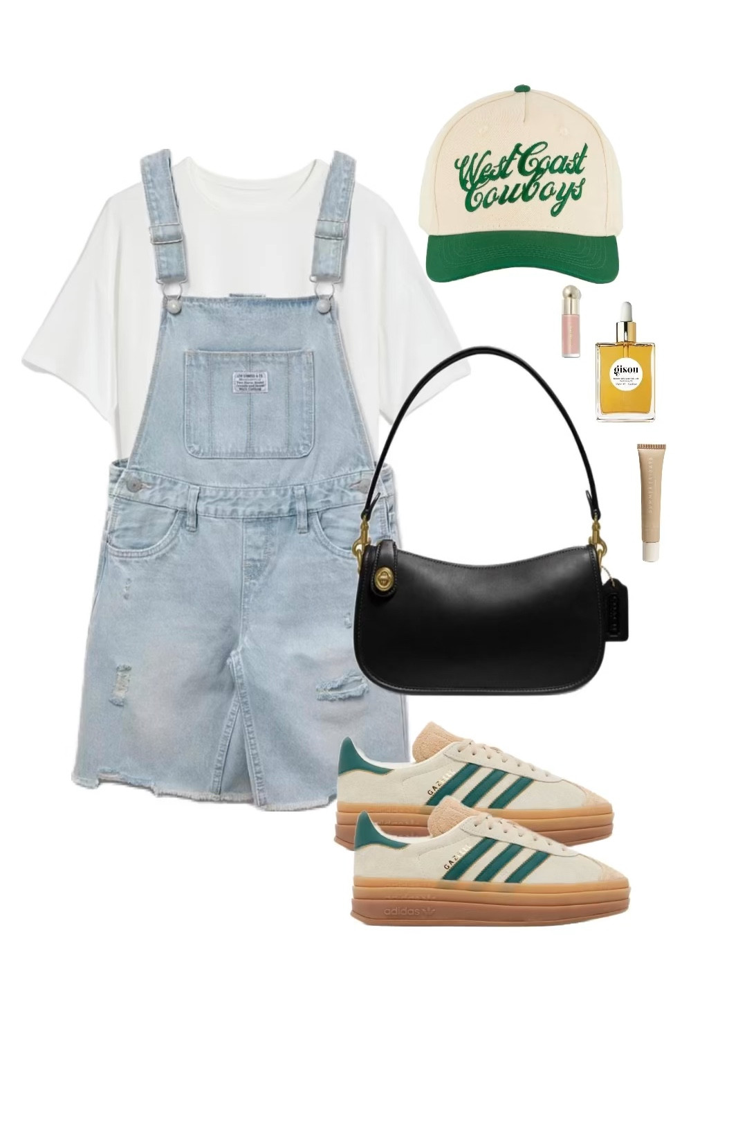 Neutrals Outfit, Business Casual, Spring Outfit, Summer Fashion, Modest Outfits, Modest Fashion, Vacation Outfit, 2024 Outfit Inspo, aesthetic outfit, Coquette Aesthetic, Soft Feminine outfit, Summer Outfit, Vacation Outfit, Shortalls, Denim Overalls, Adidas Gazelle Bold

#LTKMidsize #LTKU #LTKSummerSales