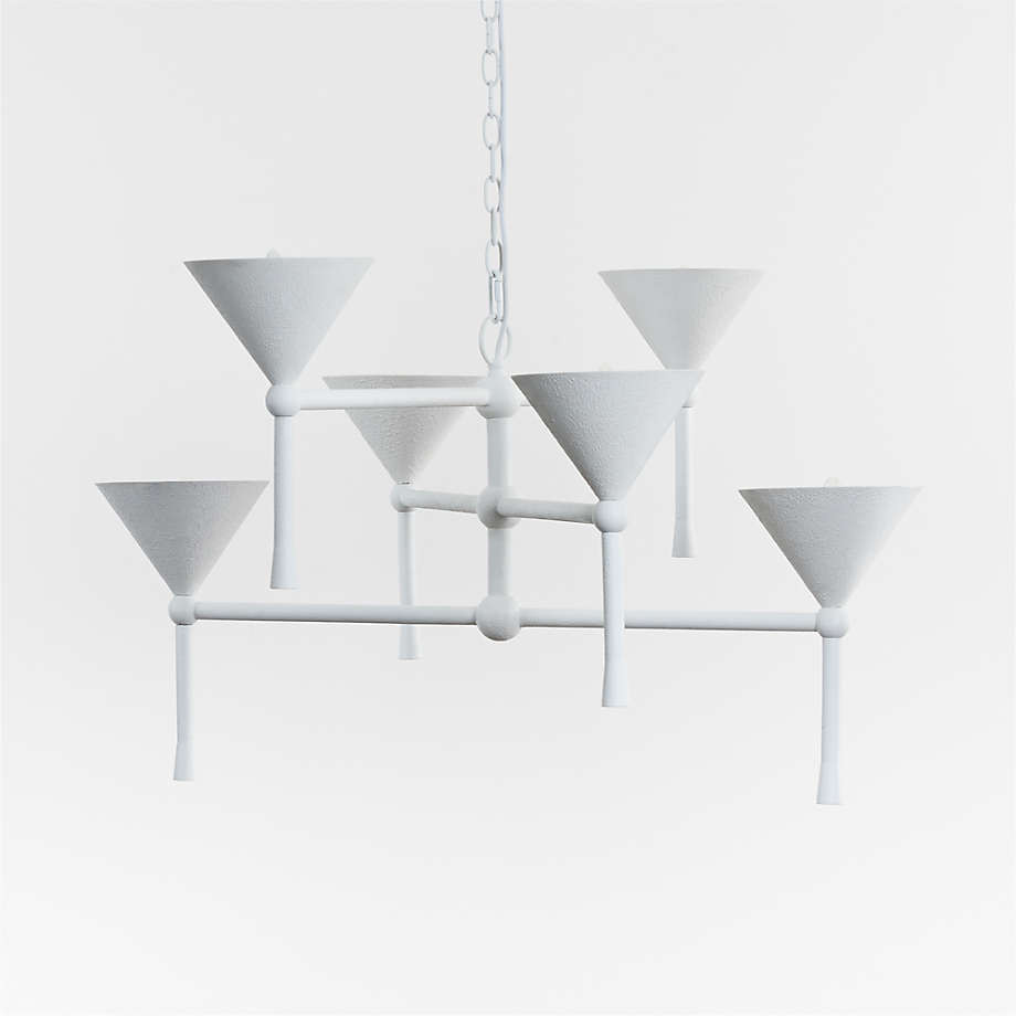 Sardinia 6-Light Plaster Chandelier + Reviews | Crate & Barrel | Crate & Barrel