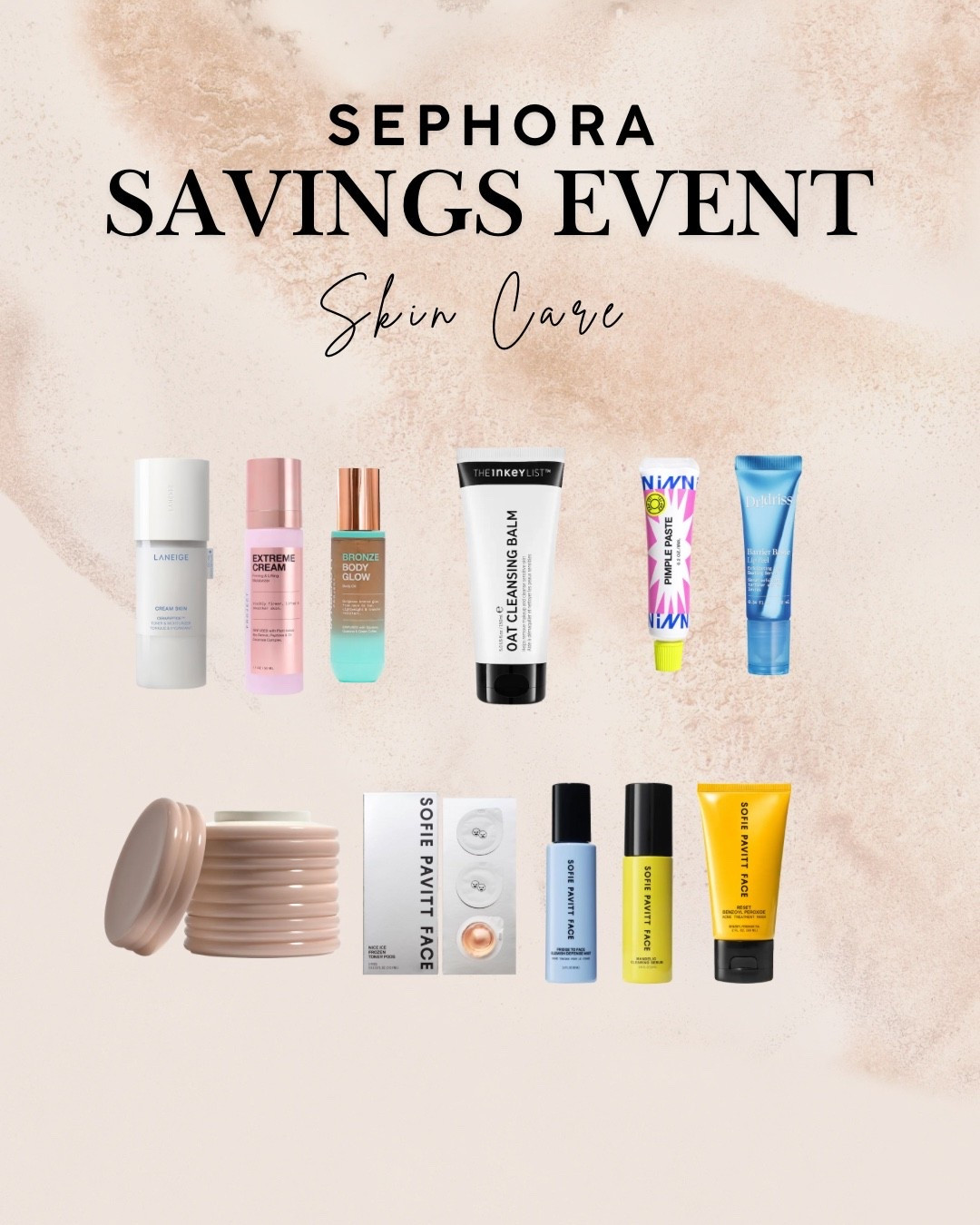 Some skin care picks from the Sephora sale! I’m loving the cleansing balm and face lotion. Some are new and some are restocks! 

Innbeauty project, laniege, dr i dress, retinol hand cream, Sofie Pavitt skin



#LTKGiftGuide #LTKBeauty #LTKSaleAlert