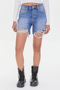 Distressed Denim Mom Shorts | Forever 21 (US)