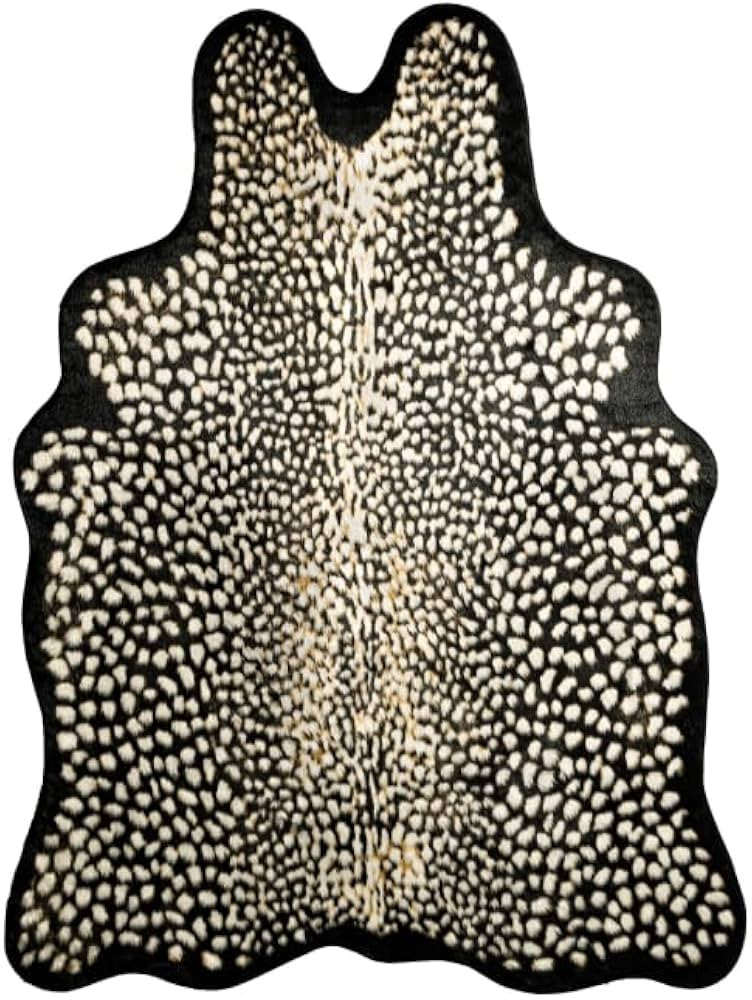 Leopard Print Rug for Living Room, Cheetah Rug 5.2x7 Faux Animal Print Skin Cheetah Area Rug for ... | Amazon (US)