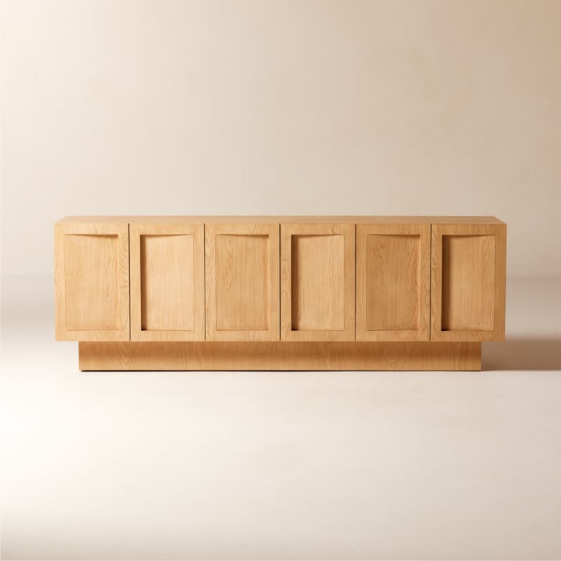 Shutter 84" Ash Wood Media Console + Reviews | CB2 | CB2