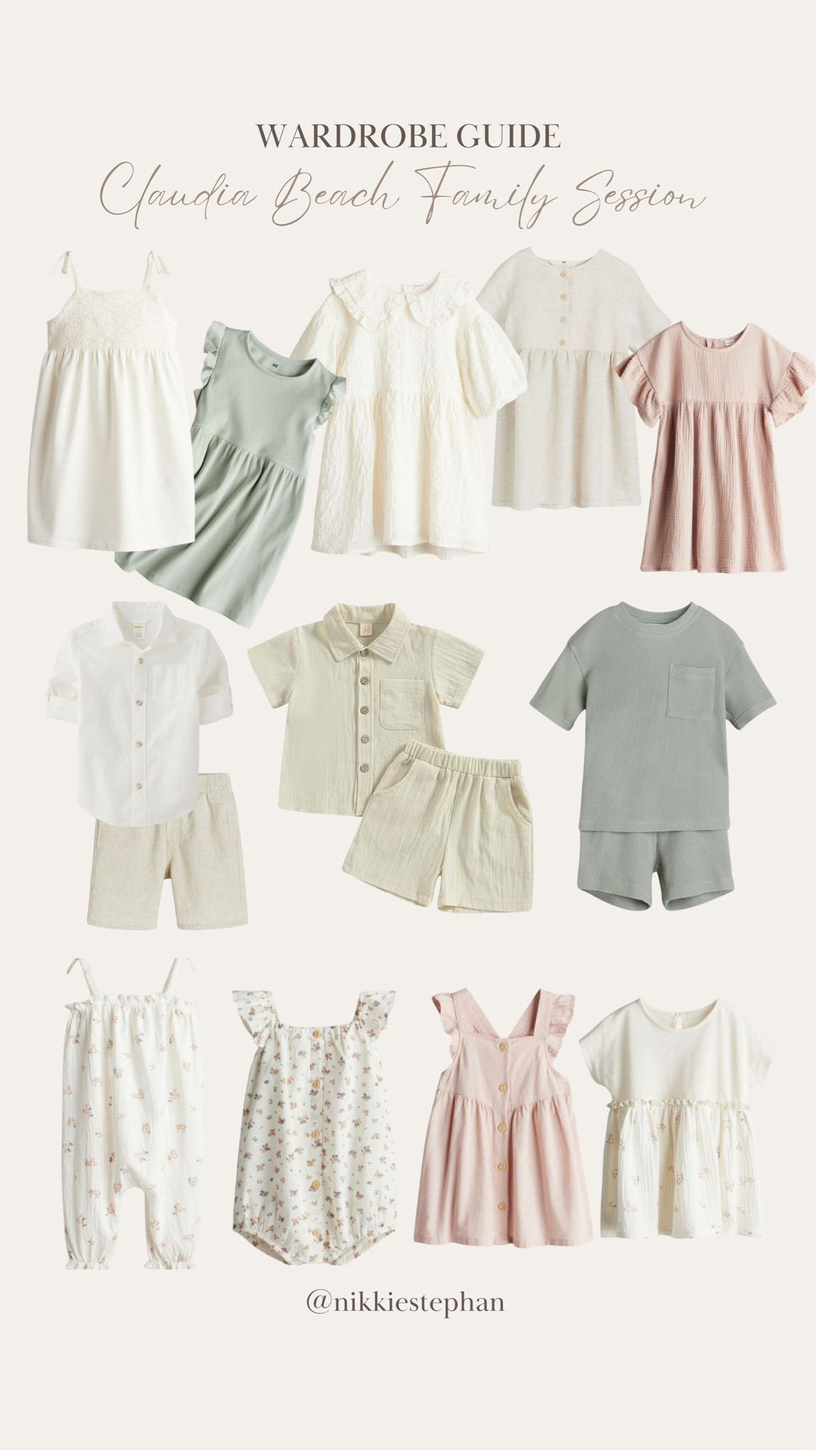 Family beach session wardrobe guide 

#LTKfamily #LTKkids #LTKfindsunder50