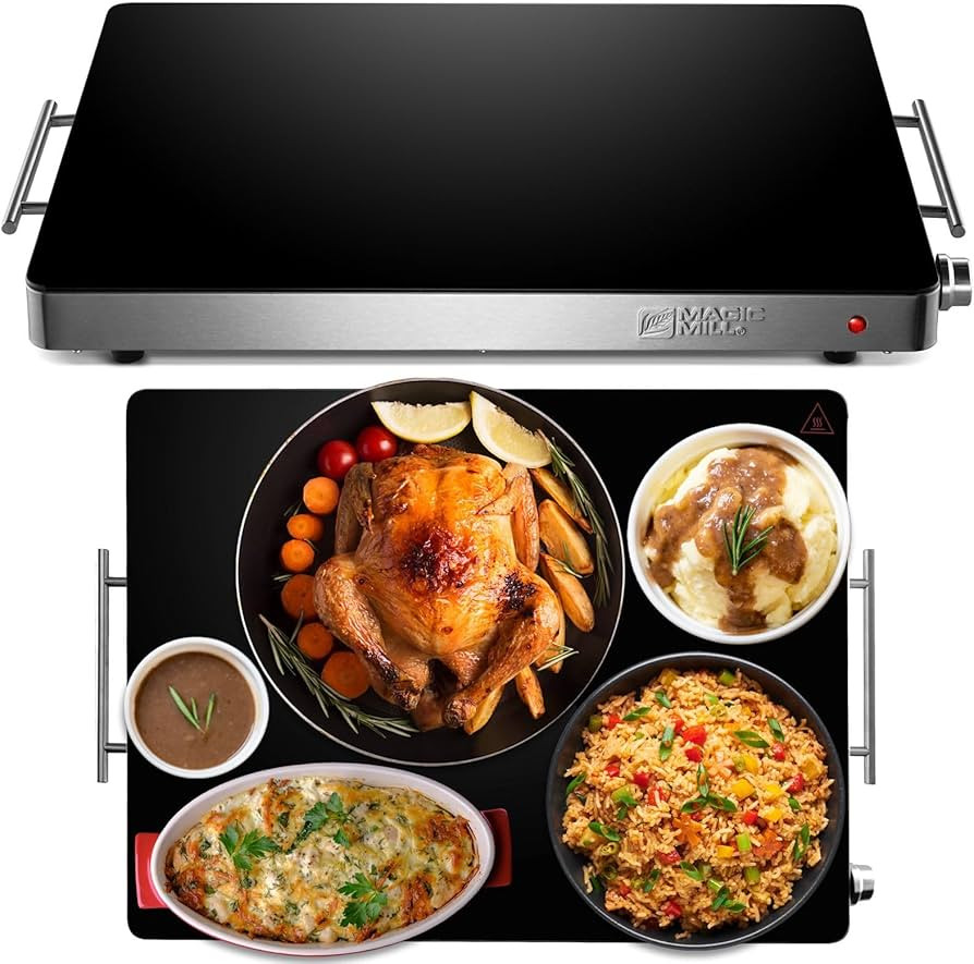 Magic Mill Extra Large Food Warmer for Parties | Electric Server Warming Tray, Hot Plate, with Ad... | Amazon (US)