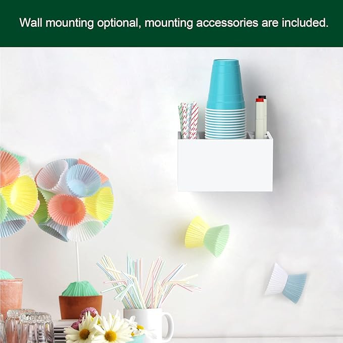 Cup Holder with Marker Slot, Party Cup Dispenser Acrylic Cup Organizer Mark Your Cup and Drink Up... | Amazon (US)