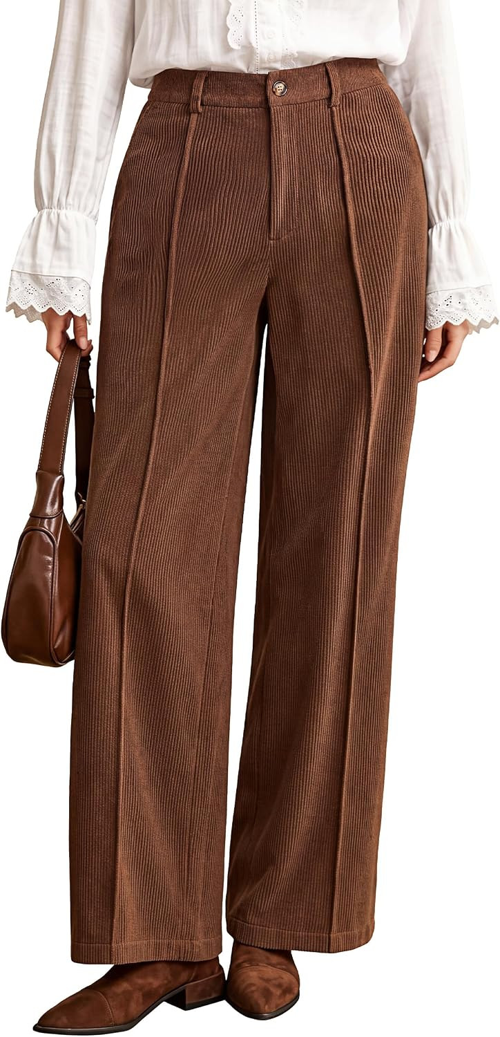 Blooming Jelly Women's Corduroy Pants High Waisted Business Casual Trousers | Amazon (US)