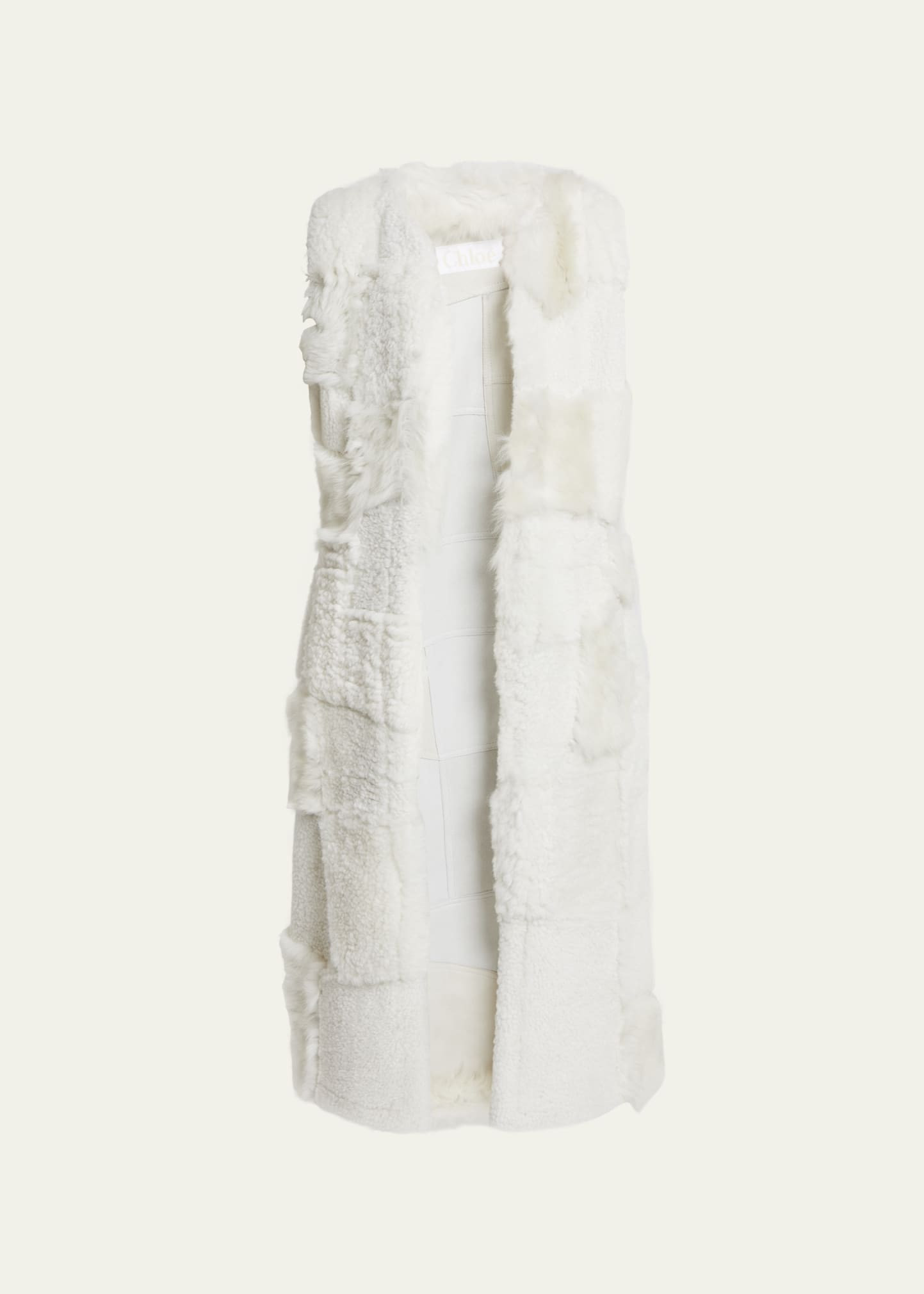Chloe Patchwork Shearling Vest | Bergdorf Goodman