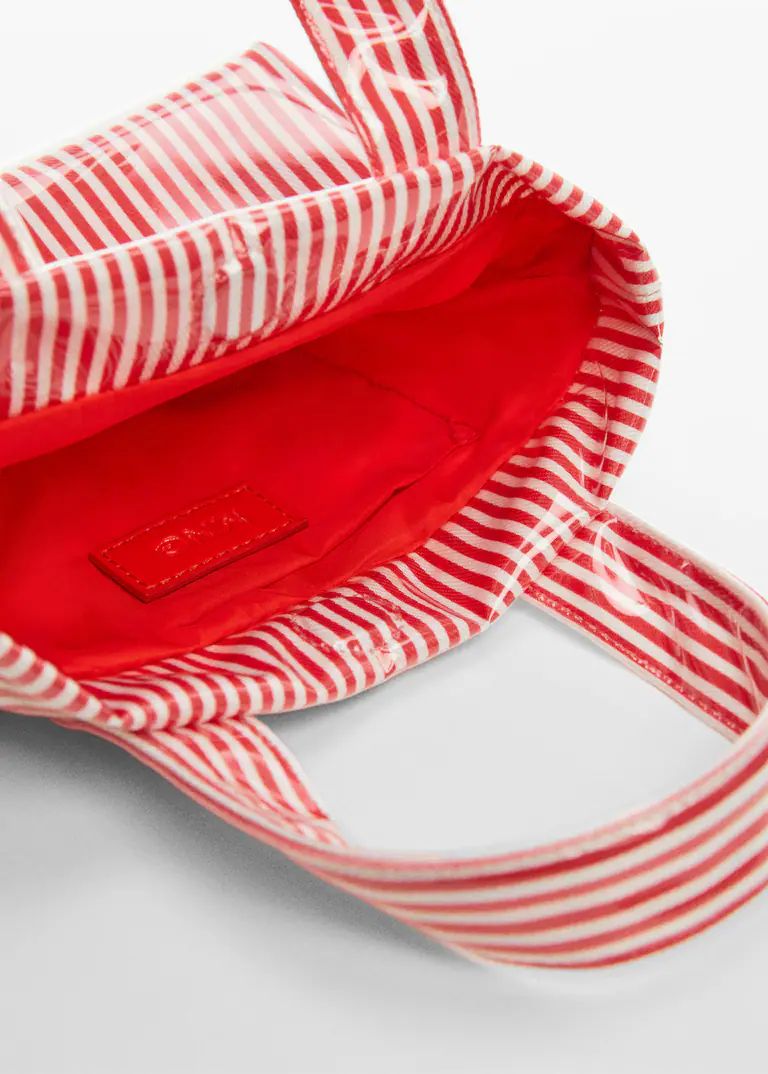 Striped handbag -  Women | Mango USA | MANGO (US)