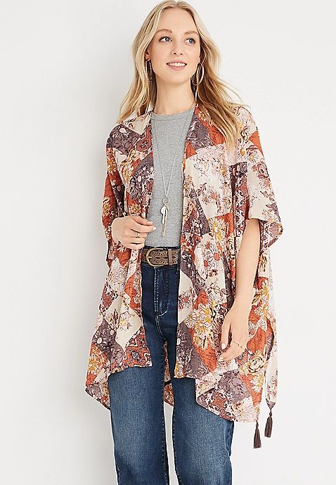 Patchwork Ruana | Maurices