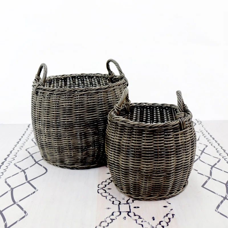 Stackable Hand Woven Wicker Basket | Wayfair North America