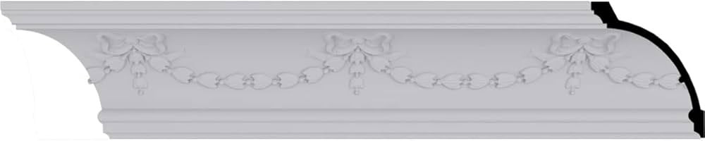 Ekena Millwork MLD05X04X07FE Federal Crown Moulding, 5 3/4"H x 4 3/4"P x 7 1/2"F x 94 1/2"L, Whit... | Amazon (US)