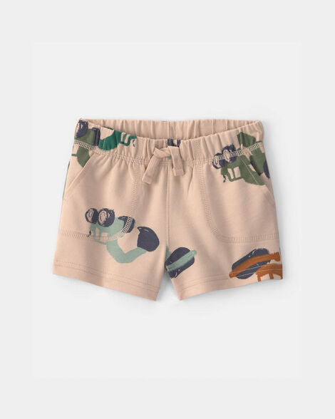 Baby Boy Construction French Terry Shorts - Tan | Carter's Inc
