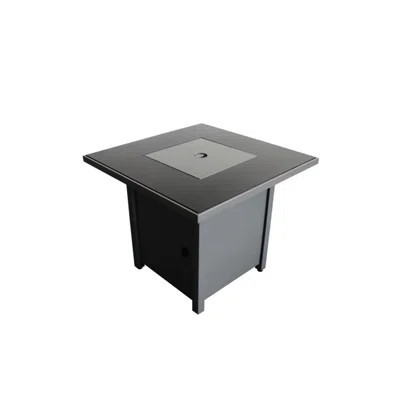 25'' H 30'' W Steel Outdoor Fireplace Table With Versatile Lid Function, 40000 , 8 Hr Burn, Push-button Ignite, Gray Modern Style Heating Fire Pit Lid | Wayfair North America