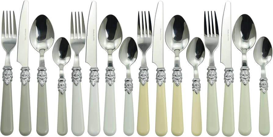 The Original Brink House Baroque Bone Mix & Match Stainless Steel Cutlery Set with Assorted Handl... | Amazon (US)