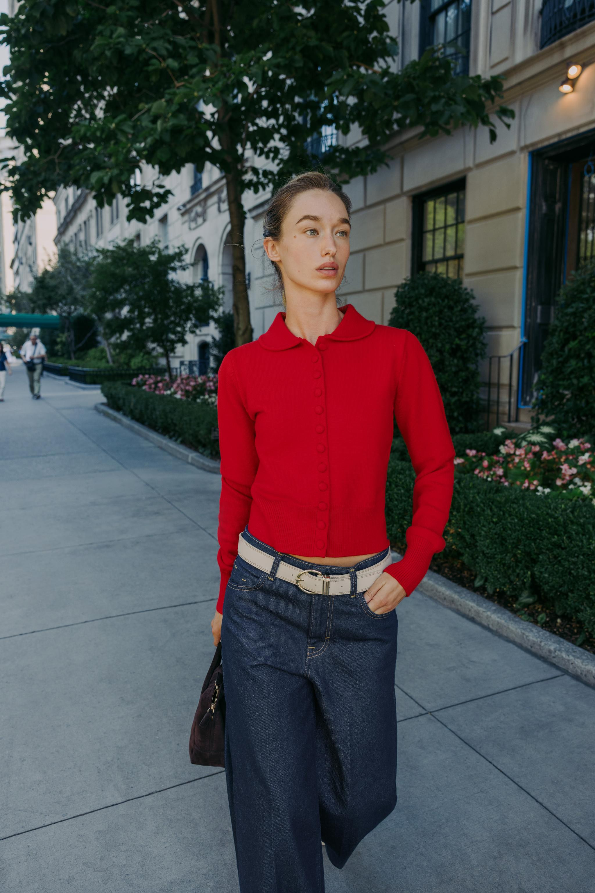 PETER PAN COLLAR KNIT CARDIGAN | Zara US