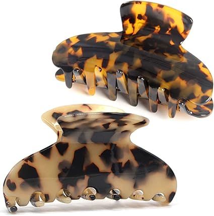 Big Hair Claw Clips Tortoise Shell Large Hair Claw Clips For Thick Hair,3.5 Inch Strong Hold Hair... | Amazon (UK)