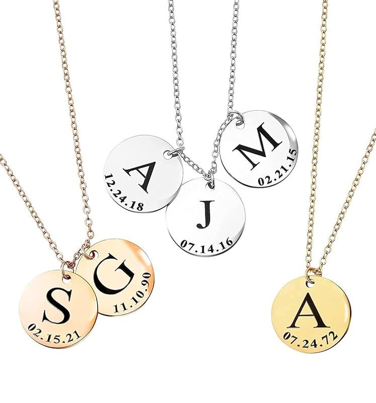 Personalized Gifts Initial Name Necklace Kids Christmas Holiday Best unique Handmade Family Jewel... | Amazon (US)