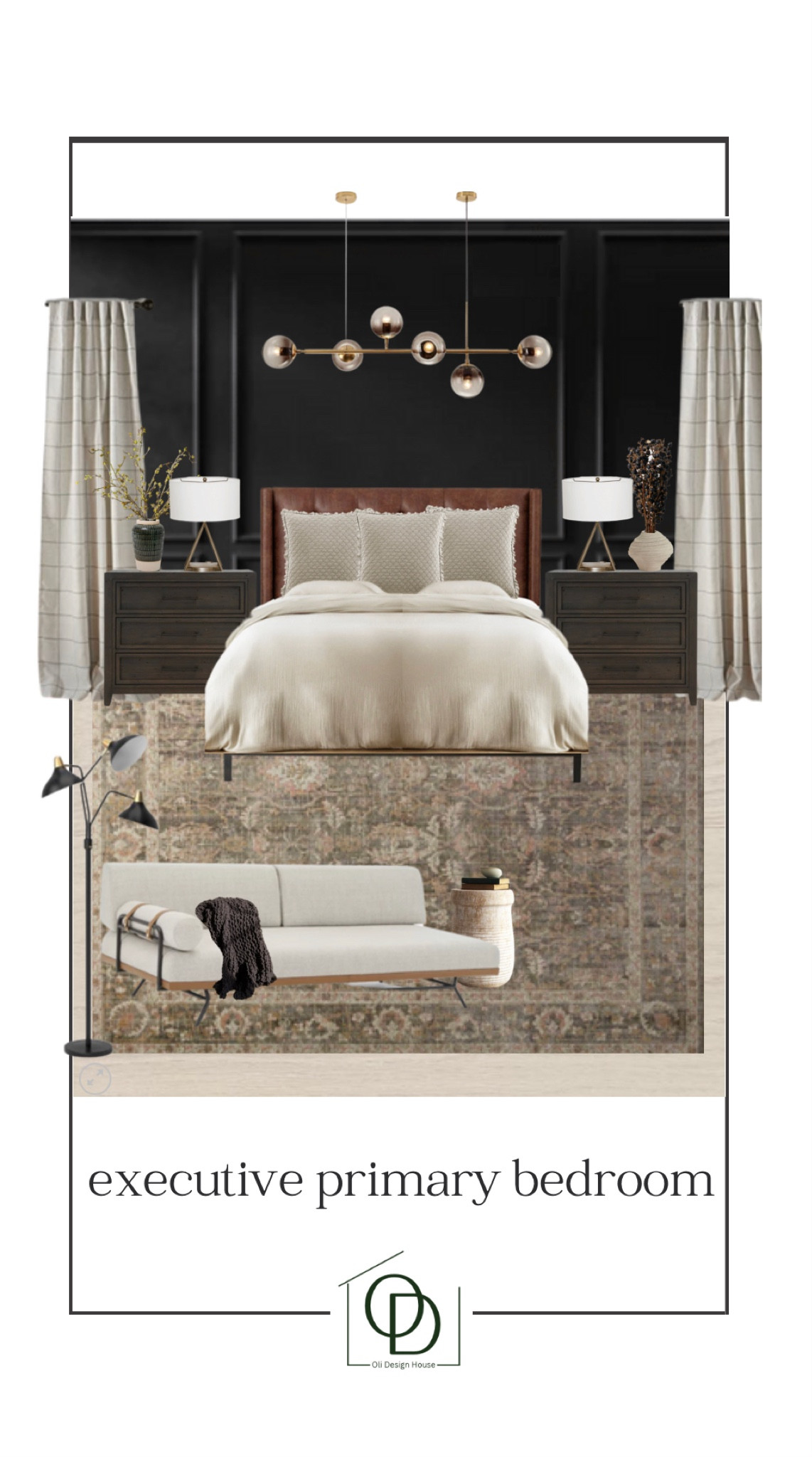 Executive primary bedroom design

Tufted leather bed, wide black 3 drawer nightstand, linen duvet cover, muslin duvet cover, quilted euro shams, brass minimalist table lamp, flax linen chaise lounge, cream daybed, asymmetrical vase, green tiled vase, yellow faux stems, faux blackberry stems, smoked glass Sputnik chandelier, striped linen curtains, black floor lamp with 3 heads, black chunky knit throw blanket, wood drum side table, neutral moody area rug

Modern organic home, wabi sabi, men’s home, masculine bedroom

Loloi x clj, target, etsy, walmart home, crate and barrel, Amazon, wayfair 

#LTKhome #LTKFind #LTKstyletip