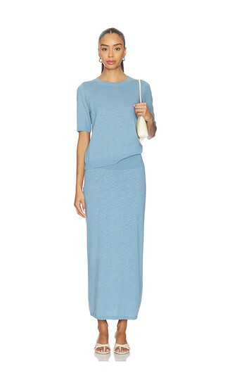 Free People x free-est Isabella Sweater Skirt Set In Dust Blue in Baby Blue. - size S | Revolve Clothing (Global)