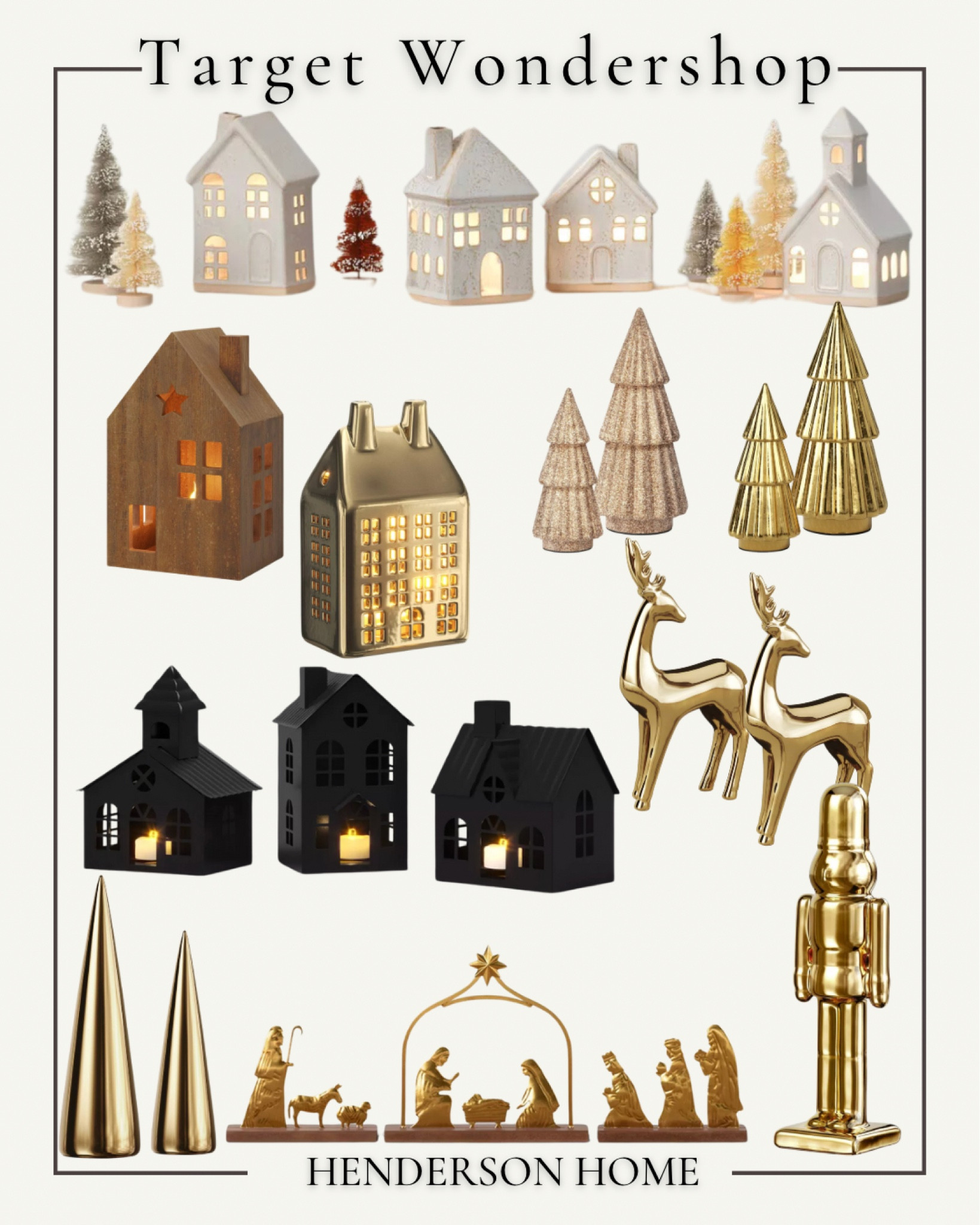 Favorite finds from Target’s Wondershop! These are for sure going to be this years top picks!🎄

Christmas decor. Modern Christmas. Christmas houses. Gold houses. Nutcracker. Gold Christmas. Christmas table top decor 


#LTKHome #LTKSeasonal #LTKFindsUnder50