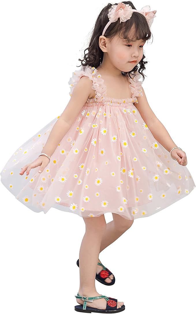 Amazon.com: AGQT Baby Girls Daisy Tutu Dress Birthday Party Tulle Babydoll Dresses Size 9M-4T: Cl... | Amazon (US)
