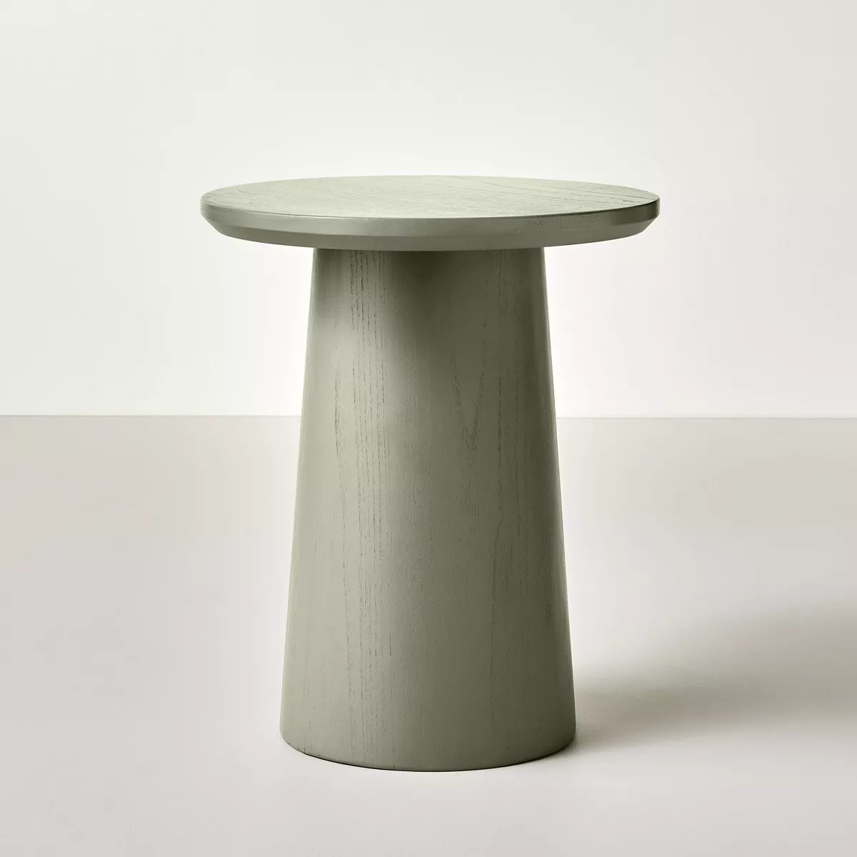 Wooden Round Pedestal Accent Side Table - Sage Green - Hearth & Hand™ with Magnolia | Target