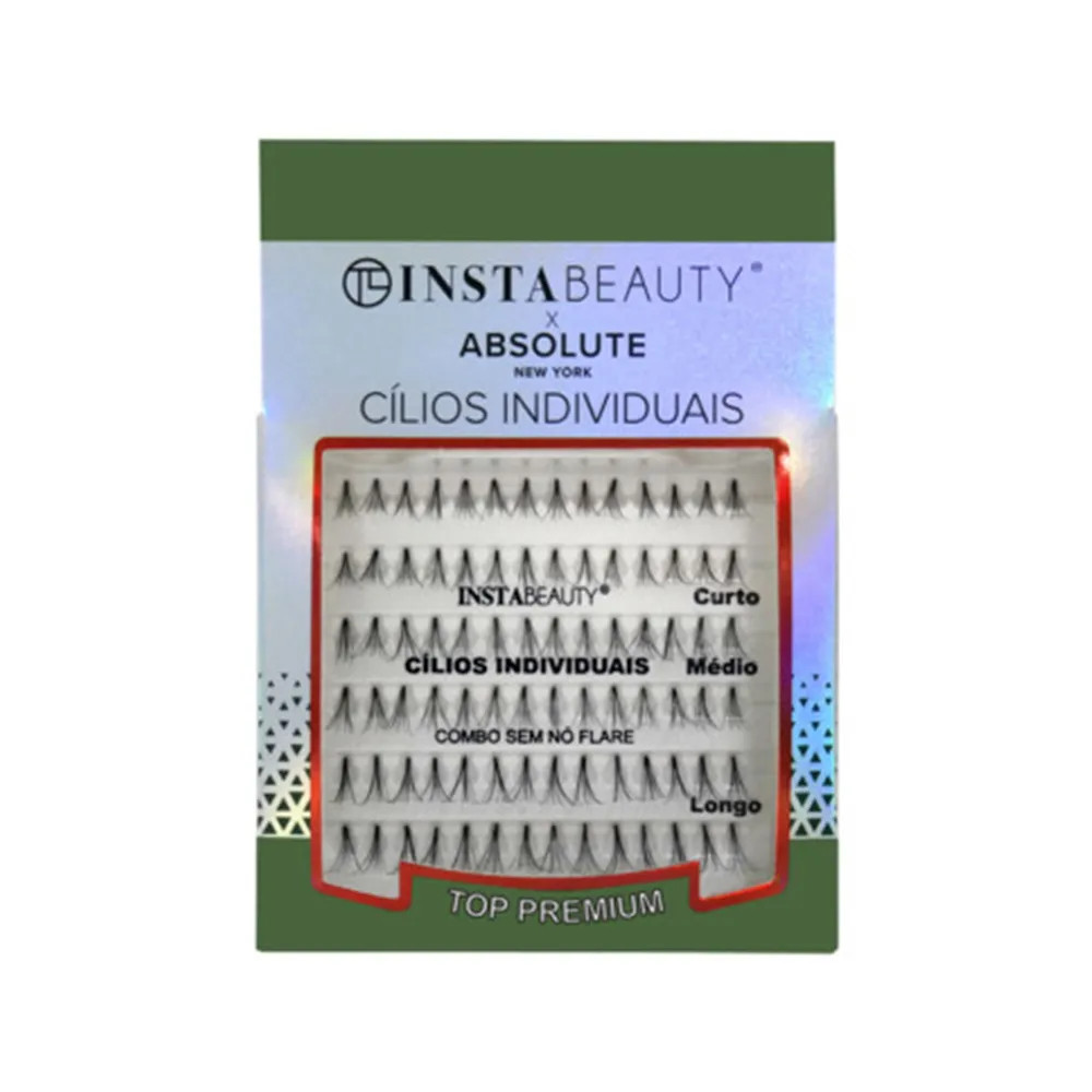 Cílios Postiços Tufos Alongados Absolute New York Jade 401 Preto 84 Tufos | Amobeleza (BR)