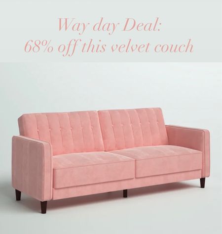 The perfect pink velvet couch is 68% off for Way day and is just so gorgeous’n 

#LTKstyletip #LTKhome #LTKsalealert