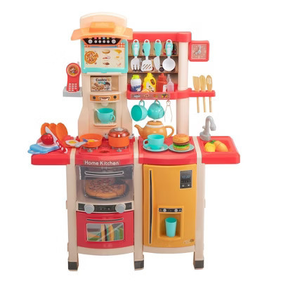 Yinvani Large Pretend Play Kitchen Set, Kids Cooking Playset for 3 Years Up, Pink | Target