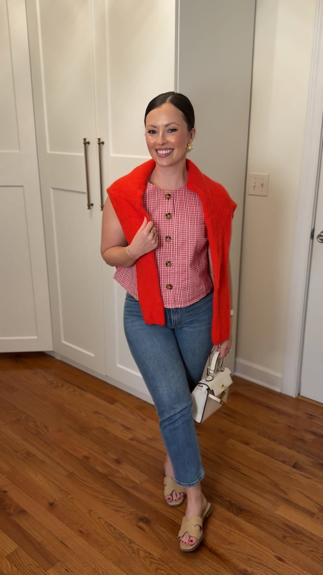 Date night outfits 
Summer outfits 
4th of July outfits
Americana style
Red gingham top (small)
Red sweater cardigan

#LTKTravel #LTKSeasonal #LTKootd